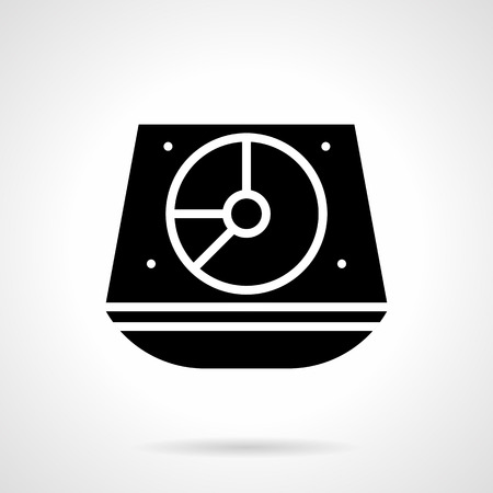 Turntable mixer glyph style vector iconのイラスト素材