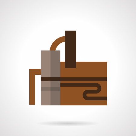 Distillery industry flat color vector iconのイラスト素材