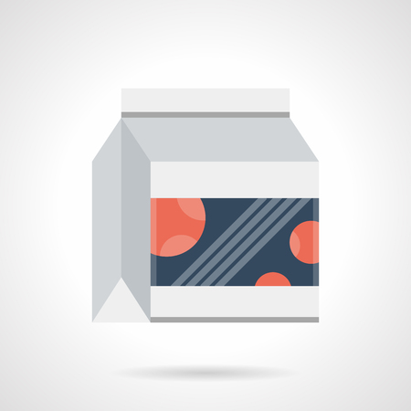 Symbol of bodybuilding food pack. Sports nutrition for fitness diet, muscle growth, fat burning. Flat color style vector icon.のイラスト素材