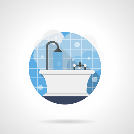 Bathroom color detailed vector iconのイラスト素材