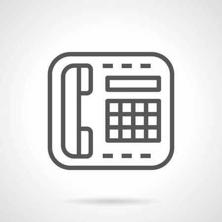 Reception desk telephone simple line vector iconの写真素材