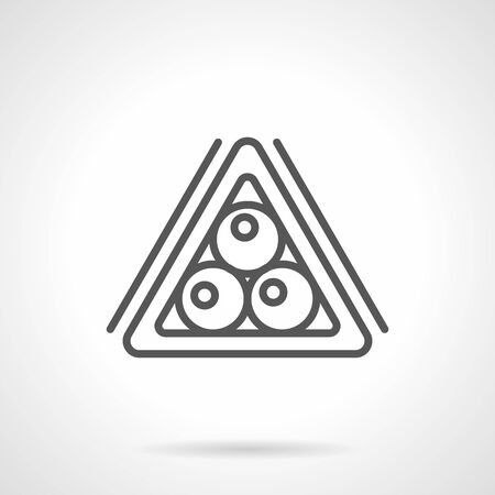 Billiard balls triangle simple line vector iconのイラスト素材