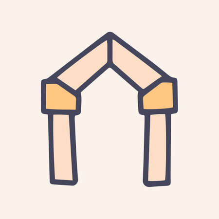Arch color vector doodle simple iconのイラスト素材