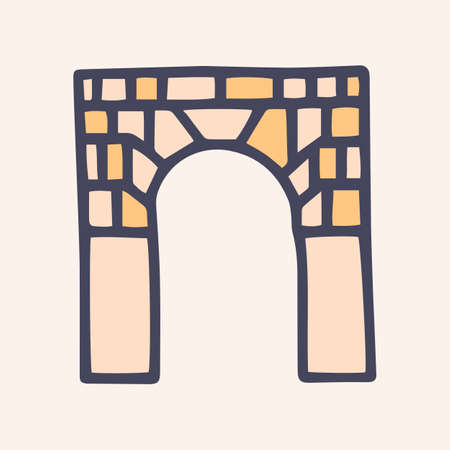 Arch color vector doodle simple iconのイラスト素材