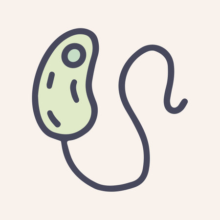 Bacteria helicobacter pylori color vector doodle iconのイラスト素材