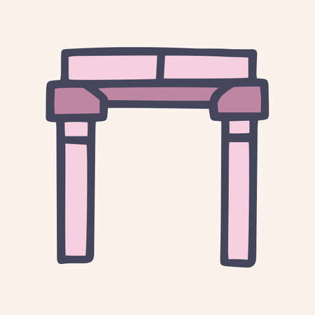 Arch color vector doodle simple icon designのイラスト素材