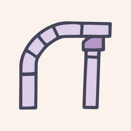 Arch color vector doodle simple icon designのイラスト素材