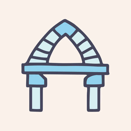 Arch color vector doodle simple icon designのイラスト素材
