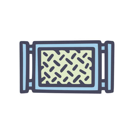 Mesh fence color vector doodle simple iconのイラスト素材