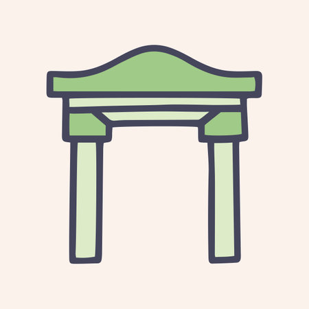 Arch color vector doodle simple icon designのイラスト素材