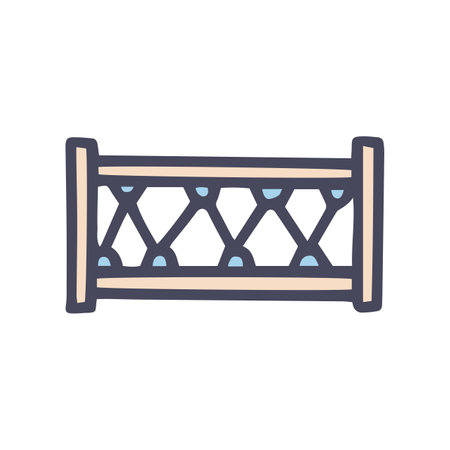rope fence color vector doodle simple iconのイラスト素材