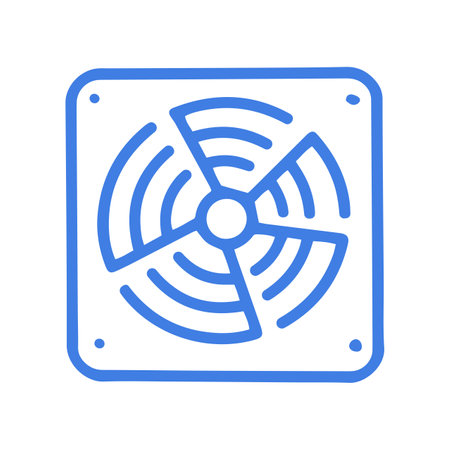 Ventilation grill line vector doodle simple iconのイラスト素材