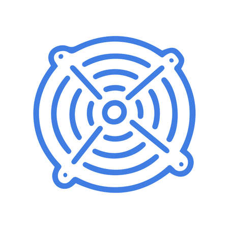 Iron ventilation grill line vector doodle simple iconのイラスト素材