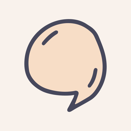 speech bubble color vector doodle icon for web design and presentation isolated on backgroundのイラスト素材