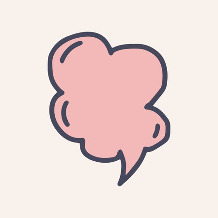 speech bubble color vector doodle icon for web design and presentation isolated on backgroundのイラスト素材
