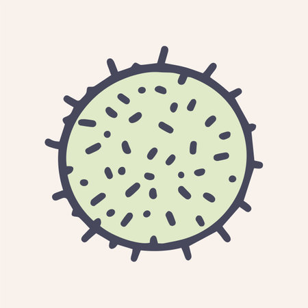 Hepatovirus A color vector doodle icon designのイラスト素材