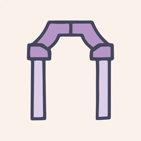 Arch color vector doodle simple icon designのイラスト素材