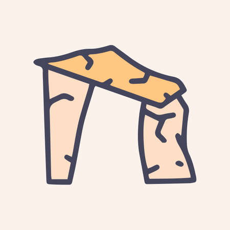 Arch color vector doodle simple icon designのイラスト素材