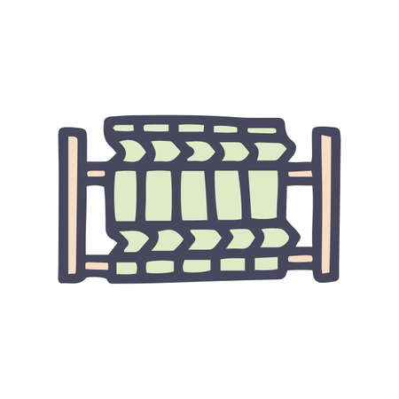Mesh fence color vector doodle simple iconのイラスト素材