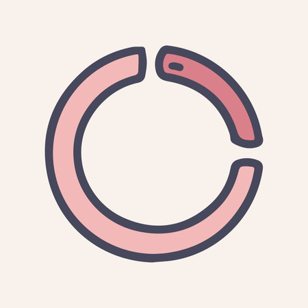 Circle loading color vector doodle simple iconのイラスト素材