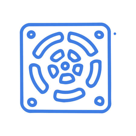 Ventilation grill line vector doodle simple iconのイラスト素材