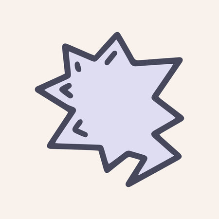 speech bubble color vector doodle icon for web design and presentation isolated on backgroundのイラスト素材