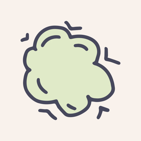 speech bubble color vector doodle icon for web design and presentation isolated on backgroundのイラスト素材