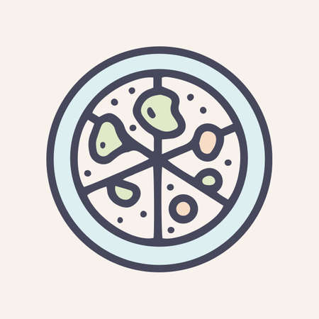 Petri dish color vector doodle icon designのイラスト素材