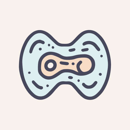 Cell division color vector doodle icon designのイラスト素材
