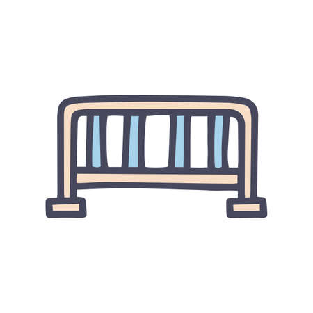 street fence color vector doodle simple iconのイラスト素材