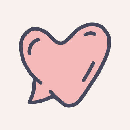 speech bubble color vector doodle icon for web design and presentation isolated on backgroundのイラスト素材