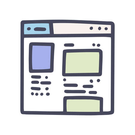 social networking site color vector doodle icon for web design and presentation isolated on backgroundのイラスト素材