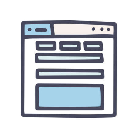 color vector doodle icon feedback form for web design and presentation isolated on backgroundのイラスト素材