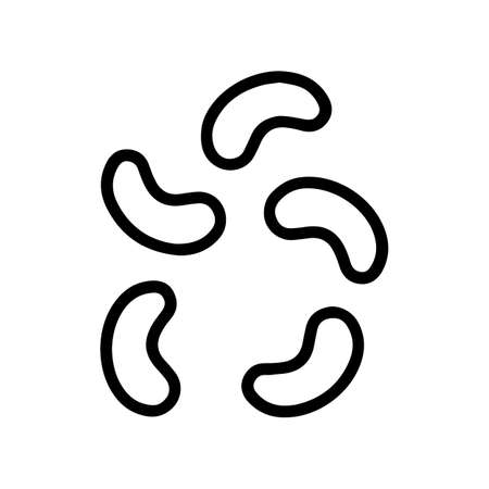 Bacteria vibriocolor line vector doodle icon designのイラスト素材