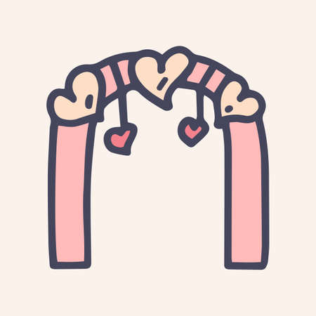 love arch color vector doodle simple iconのイラスト素材