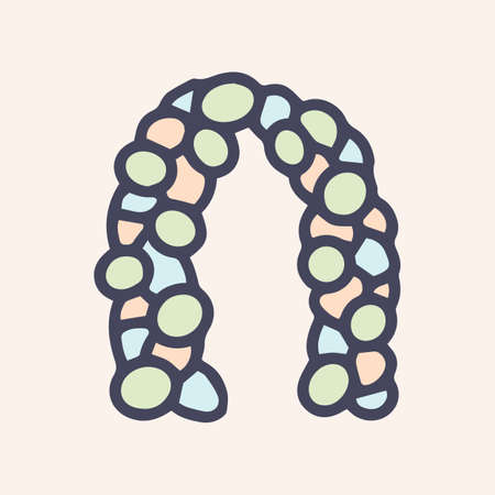 balloon arch color vector doodle simple iconのイラスト素材