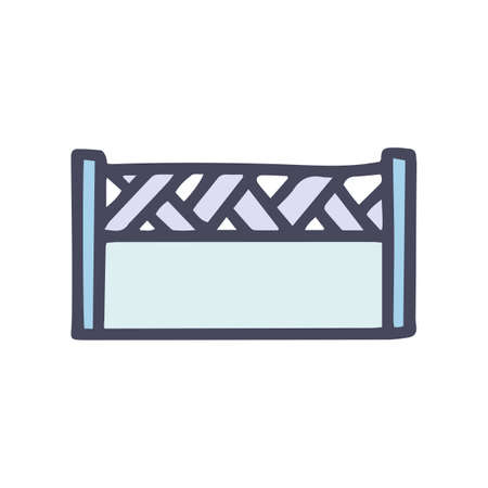 cement fence color vector doodle simple iconのイラスト素材