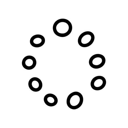 Circle loading black line vector doodle simple iconのイラスト素材