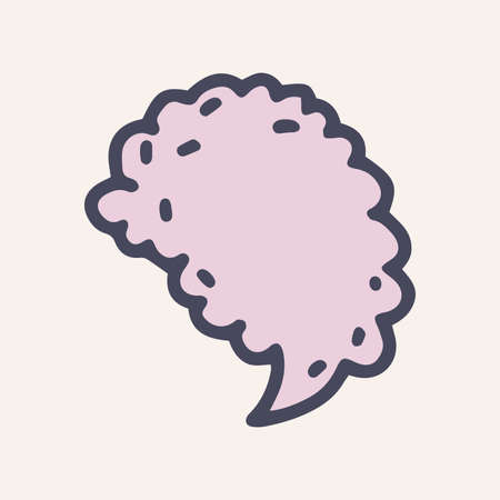 speech bubble color vector doodle icon for web design and presentation isolated on backgroundのイラスト素材