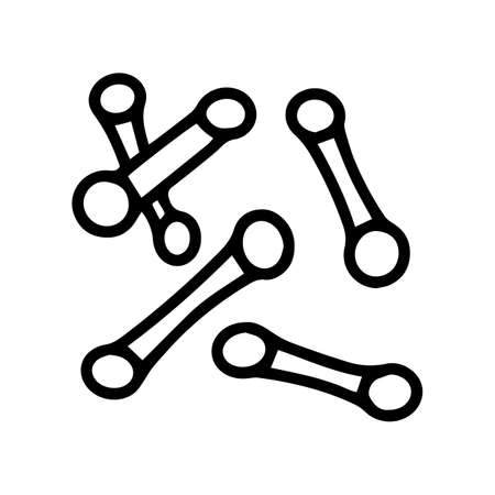 Bacteria clostridium line vector doodle icon designのイラスト素材