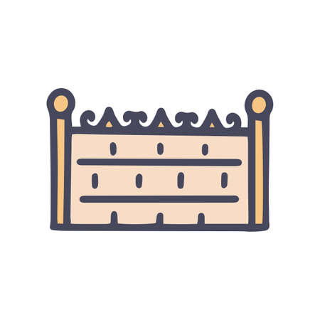 stone fence color vector doodle simple iconのイラスト素材
