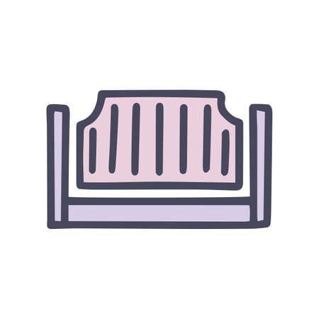 cement fence color vector doodle simple iconのイラスト素材