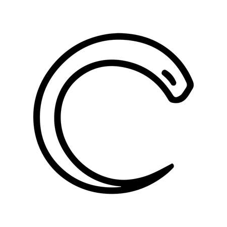 Circle loading black line vector doodle simple iconのイラスト素材
