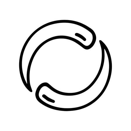 Circle loading black line vector doodle simple iconのイラスト素材