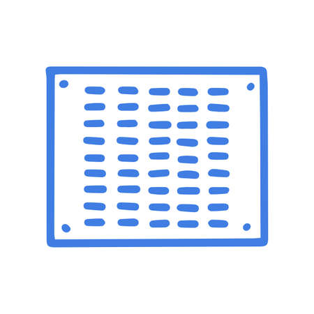 Iron ventilation grill line vector doodle simple iconのイラスト素材