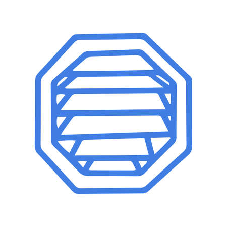 Ventilation grill line vector doodle simple iconのイラスト素材