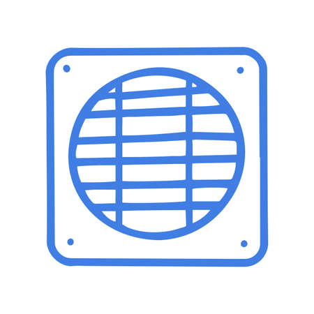 Ventilation grill line vector doodle simple iconのイラスト素材