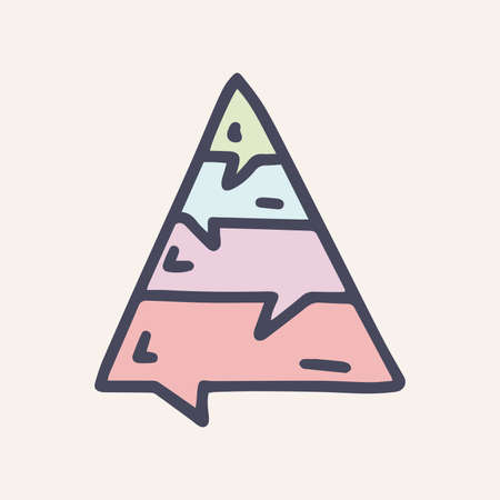 speech bubble plan color vector doodle simple iconのイラスト素材