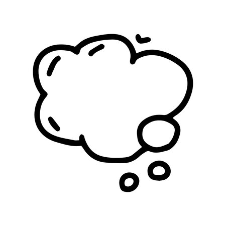 Speech bubble line vector doodle simple iconのイラスト素材