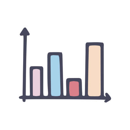 chart color vector doodle simple icon designのイラスト素材